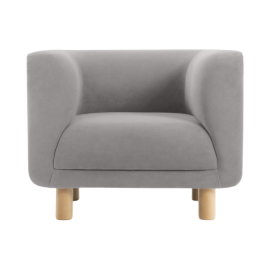 Ghế Sofa Đơn Bọc Nhung Veneto Ultra Smoke