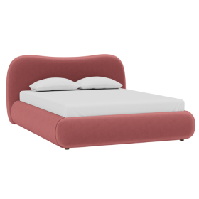 Giường Amber Nhung 140 Ultra Coral