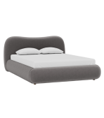 Giường Amber Nhung 160 Ultra Grey