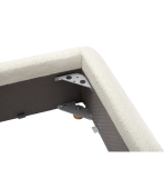 Giường Amber Vải Lông Cừu 140 Bucle White - Ảnh 3