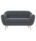 Ghế Sofa Đôi Bọc Nhung Rotterdam Danel Grafit