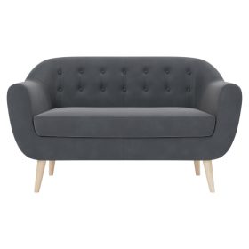 Ghế Sofa Đôi Bọc Nhung Rotterdam Danel Grafit