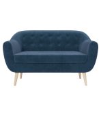 Ghế Sofa Đôi Bọc Nhung Rotterdam Danel Navy Blue - Ảnh 2