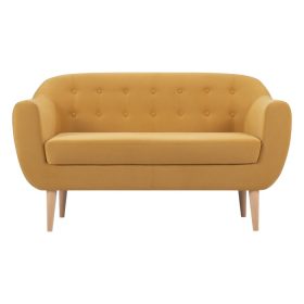 Ghế Sofa Đôi Bọc Nhung Rotterdam Danel Yellow