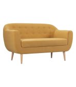 Ghế Sofa Đôi Bọc Nhung Rotterdam Danel Yellow - Ảnh 2