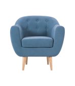 Ghế Sofa Đơn Bọc Nhung Rotterdam Danel Blue