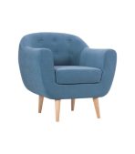 Ghế Sofa Đơn Bọc Nhung Rotterdam Danel Blue - Ảnh 2