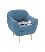 Ghế Sofa Đơn Bọc Nhung Rotterdam Danel Blue - Ảnh 3
