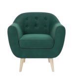 Ghế Sofa Đơn Bọc Nhung Rotterdam Danel Emerald