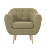 Ghế Sofa Đơn Bọc Nhung Rotterdam Danel Olive