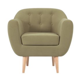 Ghế Sofa Đơn Bọc Nhung Rotterdam Danel Olive