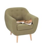 Ghế Sofa Đơn Bọc Nhung Rotterdam Danel Olive - Ảnh 3