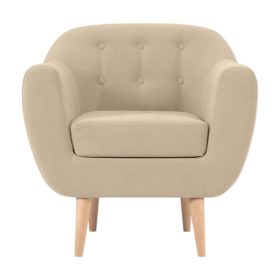 Ghế Sofa Đơn Bọc Nhung Rotterdam Danel Sand