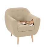 Ghế Sofa Đơn Bọc Nhung Rotterdam Danel Sand - Ảnh 3