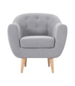 Ghế Sofa Đơn Bọc Nhung Rotterdam Danel Silver