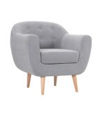 Ghế Sofa Đơn Bọc Nhung Rotterdam Danel Silver - Ảnh 2