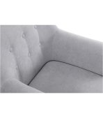 Ghế Sofa Đơn Bọc Nhung Rotterdam Danel Silver - Ảnh 5