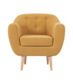 Ghế Sofa Đơn Bọc Nhung Rotterdam Danel Yellow