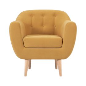 Ghế Sofa Đơn Bọc Nhung Rotterdam Danel Yellow