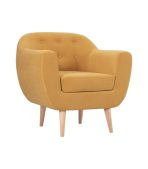 Ghế Sofa Đơn Bọc Nhung Rotterdam Danel Yellow - Ảnh 2