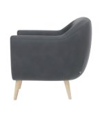 Ghế Sofa Đơn Bọc Nhung Rotterdam Danel Grafit - Ảnh 5