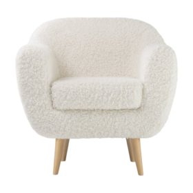 Ghế Sofa Đơn Bọc Vải Lông Cừu Rotterdam Dobby Cozy Milk