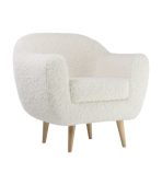 Ghế Sofa Đơn Bọc Vải Lông Cừu Rotterdam Dobby Cozy Milk - Ảnh 2