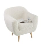 Ghế Sofa Đơn Bọc Vải Lông Cừu Rotterdam Dobby Cozy Milk - Ảnh 3