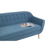Ghế Sofa Thẳng Bọc Nhung Rotterdam-3 Danel Blue - Ảnh 4