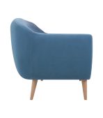Ghế Sofa Thẳng Bọc Nhung Rotterdam-3 Danel Blue - Ảnh 6
