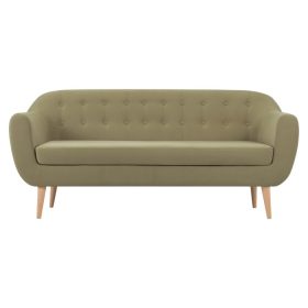 Ghế Sofa Thẳng Bọc Nhung Rotterdam-3 Danel Olive