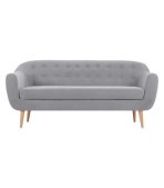Ghế Sofa Thẳng Bọc Nhung Rotterdam-3 Danel Silver