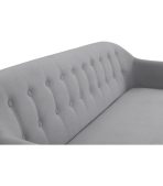Ghế Sofa Thẳng Bọc Nhung Rotterdam-3 Danel Silver - Ảnh 3