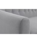 Ghế Sofa Thẳng Bọc Nhung Rotterdam-3 Danel Silver - Ảnh 5