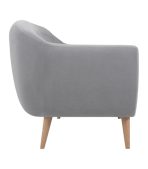 Ghế Sofa Thẳng Bọc Nhung Rotterdam-3 Danel Silver - Ảnh 6