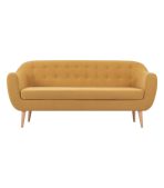 Ghế Sofa Thẳng Bọc Nhung Rotterdam-3 Danel Yellow