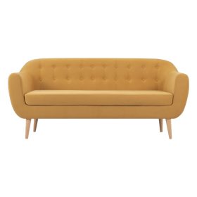 Ghế Sofa Thẳng Bọc Nhung Rotterdam-3 Danel Yellow