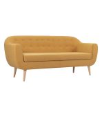 Ghế Sofa Thẳng Bọc Nhung Rotterdam-3 Danel Yellow - Ảnh 2