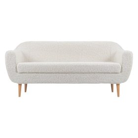 Ghế Sofa Thẳng Bọc Vải Lông Cừu Rotterdam-3 Dobby Cozy Milk