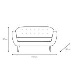 Ghế Sofa Đôi Bọc Nhung Rotterdam Danel Beige - Ảnh 3