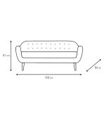 Ghế Sofa Thẳng Bọc Nhung Rotterdam-3 Danel Yellow - Ảnh 12