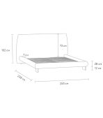 Giường Agami-Legs Nhung 160 Lanza Latte - Ảnh 14