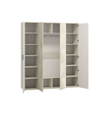 Tủ Quần Áo Shelton Trắng Kem-4 - Ảnh 2