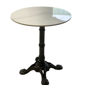 Bàn cafe chân gang chấu mặt đá