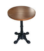 Bàn cafe chân gang chấu mặt gỗ