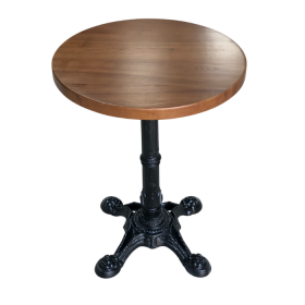 Bàn cafe chân gang chấu mặt gỗ