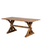 Bàn ăn Bow Leg Walnut Đậm