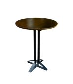 Bàn Cafe Iron Line Walnut Nhạt