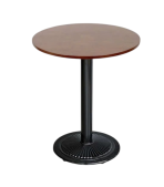 Bàn Cafe Cast Iron + Wood Walnut Đậm