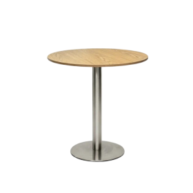 Bàn Cafe Inox Round Tự Nhiên